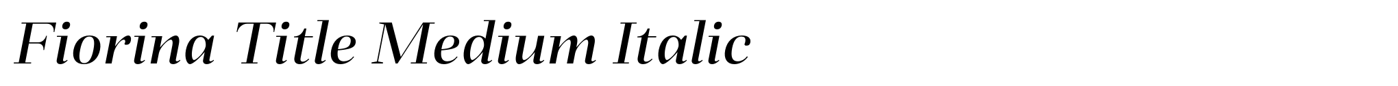 Fiorina Title Medium Italic image